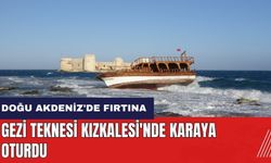 Doğu Akdeniz'de fırtına! Gezi teknesi Kızkalesi'nde karaya oturdu