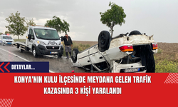 Konya'nın Kulu ilçesinde Meydana Gelen Trafik Kazasında 3 Kişi Yaralandı