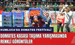 Kumluca'da Domates Festivali! Domates Kasası Taşıma Yarışmasında renkli görüntüler