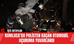 Kumluca’da Polisten Kaçan Otomobil Uçuruma Yuvarlandı