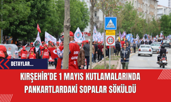 Kırşehir'de 1 Mayıs Kutlamalarında Pankartlardaki Sopalar Söküldü