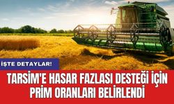 TARSİM'e hasar fazlası desteği için prim oranları belirlendi