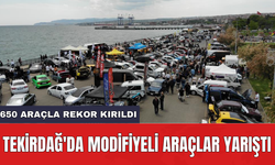 Tekirdağ'da modifiyeli araçlar yarıştı