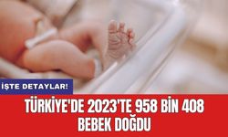 Türkiye'de 2023'te 958 bin 408 bebek doğdu