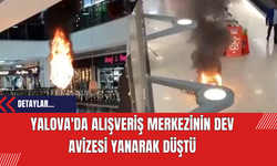 Yalova'da Alışveriş Merkezinin Dev Avizesi Yanarak Düştü