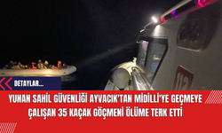 Yunan Sahil Güvenliği Ayvacık'tan Midilli'ye geçmeye çalışan 35 kaçak göçmeni ölüme terk etti