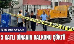 5 katlı binanın balkonu çöktü!