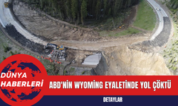 ABD'nin Wyoming Eyaletinde Yol Çöktü