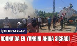 Adana'da ev yangını ahıra sıçradı