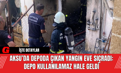 Aksu’da Depoda Çıkan Yangın Eve Sıçradı: Depo Kullanılamaz Hale Geldi