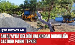 Antalya'da Beldibi halkından bakanlığa Atatürk Parkı tepkisi