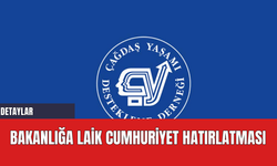 ÇYDD’den Bakanlığa Laik Cumhuriyet Hatırlatması