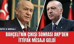 Bahçeli'nin Çıkışı Sonrası AKP'den İttifak Mesajı Geldi