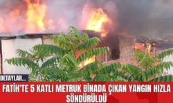 Fatih'te 5 Katlı Metruk Binada Çıkan Yangın Hızla Söndürüldü