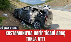 Kastamonu'da Hafif Ticari Araç Takla Attı: 3'ü çocuk 5 yaralı
