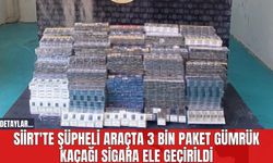 Siirt'te Şüpheli Araçta 3 Bin Paket Gümrük Kaçağı Sigara Ele Geçirildi