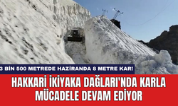 Hakkari İkiyaka Dağları'nda karla mücadele devam ediyor