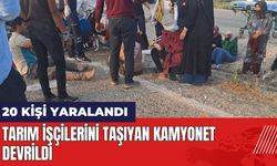 Hatay'da tarım işçilerini taşıyan kamyonet devrildi: 20 kişi yaralandı