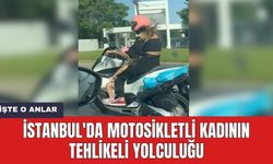 İstanbul'da motosikletli kadının tehlikeli yolculuğu