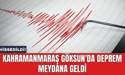 Kahramanmaraş Göksun'da deprem meydana geldi