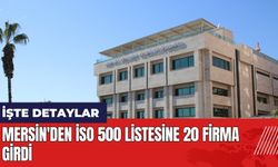 Mersin'den İSO 500 listesine 20 firma girdi