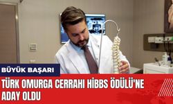 Türk Omurga Cerrahı Hibbs Ödülü'ne aday oldu