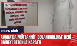Adana'da müteahhit 'dolandırıldım' dedi daireyi betonla kapattı