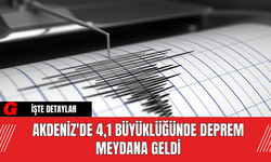 Akdeniz'de 4,1 Büyüklüğünde Deprem Meydana Geldi