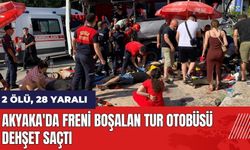 Akyaka'da freni boşalan tur otobüsü dehşet saçtı: 2 öl* 28 yaralı