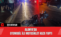Alanya'da Otomobil ile Motosiklet Kaza Yaptı