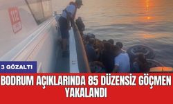 Bodrum açıklarında 85 düzensiz göçmen yakalandı: 3 gözaltı