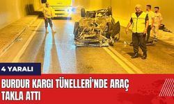Burdur Kargı Tünelleri'nde araç takla attı
