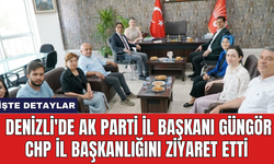 Denizli'de AKP İl Başkanı Güngör CHP İl Başkanlığı'nı ziyaret etti