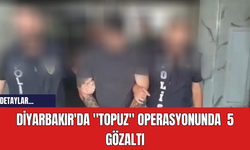 Diyarbakır'da Topuz Operasyonunda  5 Gözaltı