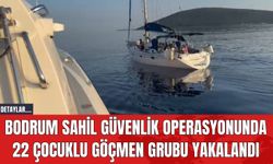 Bodrum Sahil Güvenlik Operasyonunda 22 Çocuklu Göçmen Grubu Yakalandı