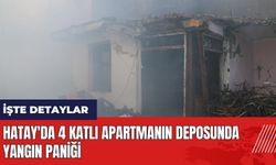 Hatay'da 4 katlı apartmanın deposunda yangın paniği