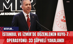 İstanbul ve İzmir’de Düzenlenen Kuyu-7 Operasyonu: 33 Şüpheli Yakalandı