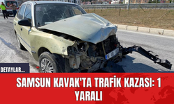 Samsun Kavak'ta Trafik Kazası: 1 Yaralı