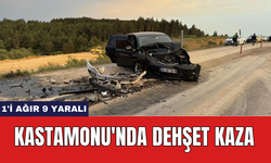 Kastamonu'nda dehşet kaza: 1'i ağır 9 yaralı