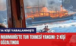 Marmaris'te tur teknesi yangını: 2 kişi gözaltında