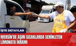 Mersin'de aşırı sıcaklarda serinleten limonata ikramı