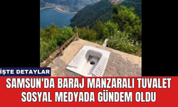 Samsun'da baraj manzaralı açık tuvalet sosyal medyada gündem oldu