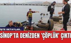 Sinop'ta denizden 'çöplük' çıktı