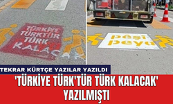 'Türkiye Türk'tür Türk Kalacak' yazılmıştı: Tekrar Kürtçe yazılar yazıldı
