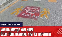 Van'da Kürtçe yazı krizi! Üzeri Türk bayraklı yazı ile kapatıldı
