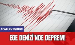 AFAD duyurdu: Ege Denizi'nde deprem!