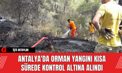 Antalya'da Orman Yangını Kısa Sürede Kontrol Altına Alındı