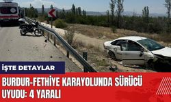 Burdur-Fethiye karayolunda sürücü uyudu: 4 yaralı