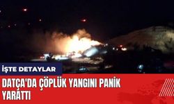 Datça'da çöplük yangını panik yarattı