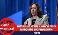 Kamala Harris Mitingde Slogan Atan Filistin Destekçilerine: Şimdi Ateşkes Zamanı